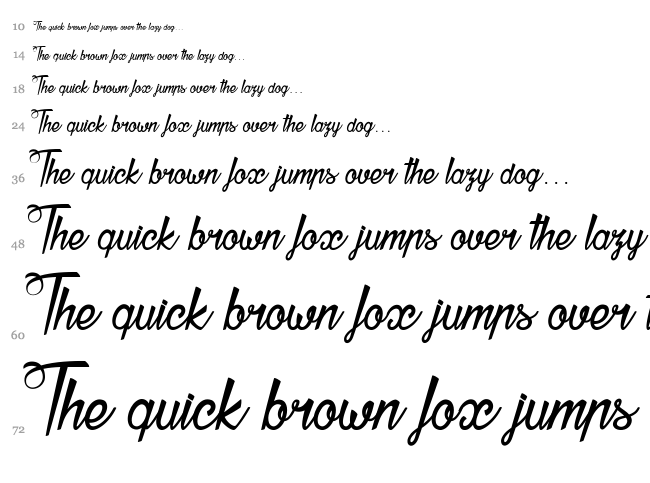 Atelier Omega font waterfall